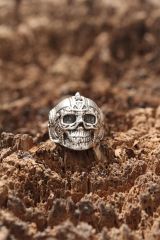 Kuru Kafa Figürlü Ayarlanabilir Motorcu Yüzük