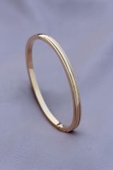 316L Kararmaz Çelik Gold Kelepçe Bileklik