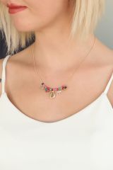 Boncuklu Deniz Kabuklu Bayan Kolye