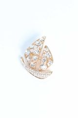 Zirkon Taşlı Metal Broş