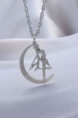 Tinker Bell Tasarımlı Krom Kaplama Erkek Kolye